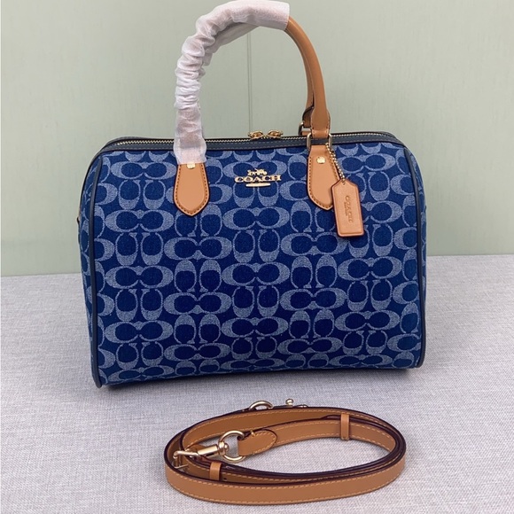 Coach Handbags - 🌵Coach Rowan Large Satchel Bag In Signature Denim Canvas CY699 NWT original Pack